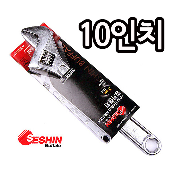 몽키스패너 6인치 8인치 10인치 12인치 세신버팔로 KS 규격품 몽키 파이프렌치 몽키 렌치 스패너 스판아 바이스 클램프 멍키 11,950원