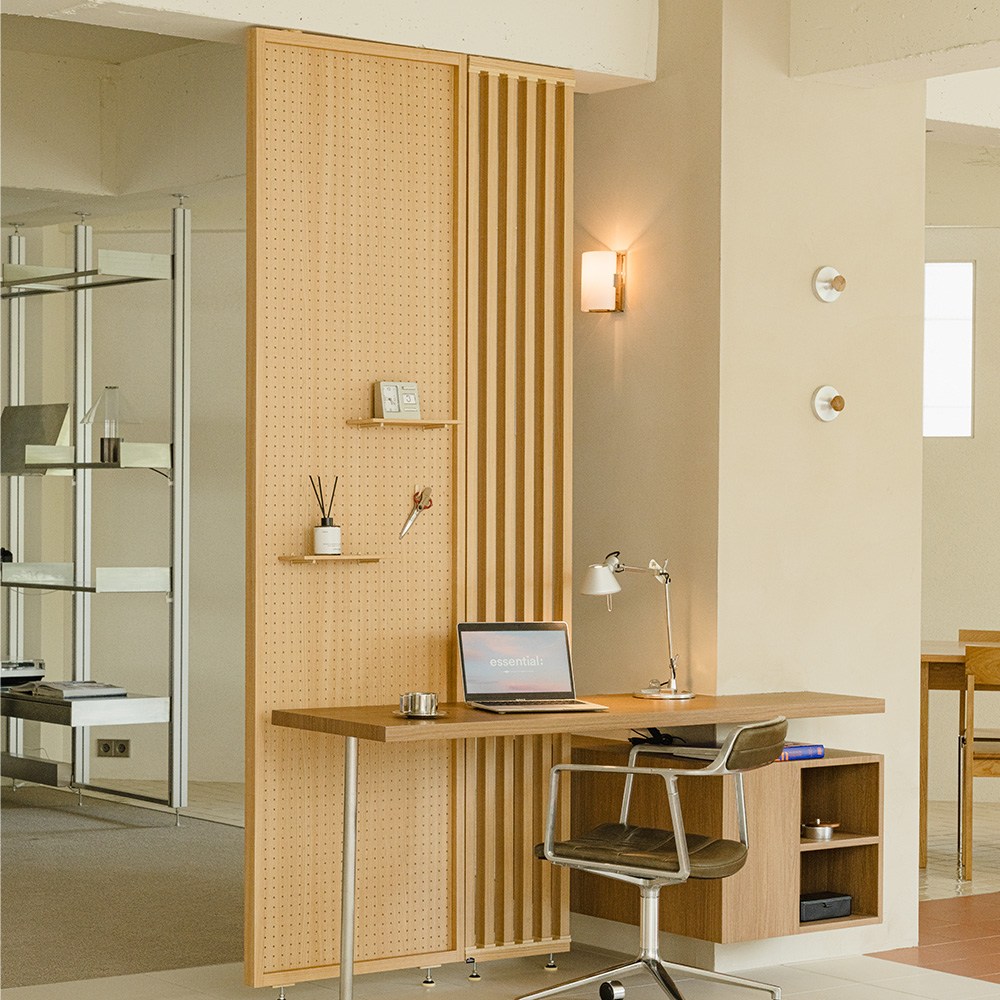 우드레이 셀프 가벽 인테리어 스트라이프 파티션 원목 파티션 주방 사무실 침실 거실 원룸 현관 공간분리 나무 우드 가림막 칸막이 가벽 만들기, 화이트 88,800원