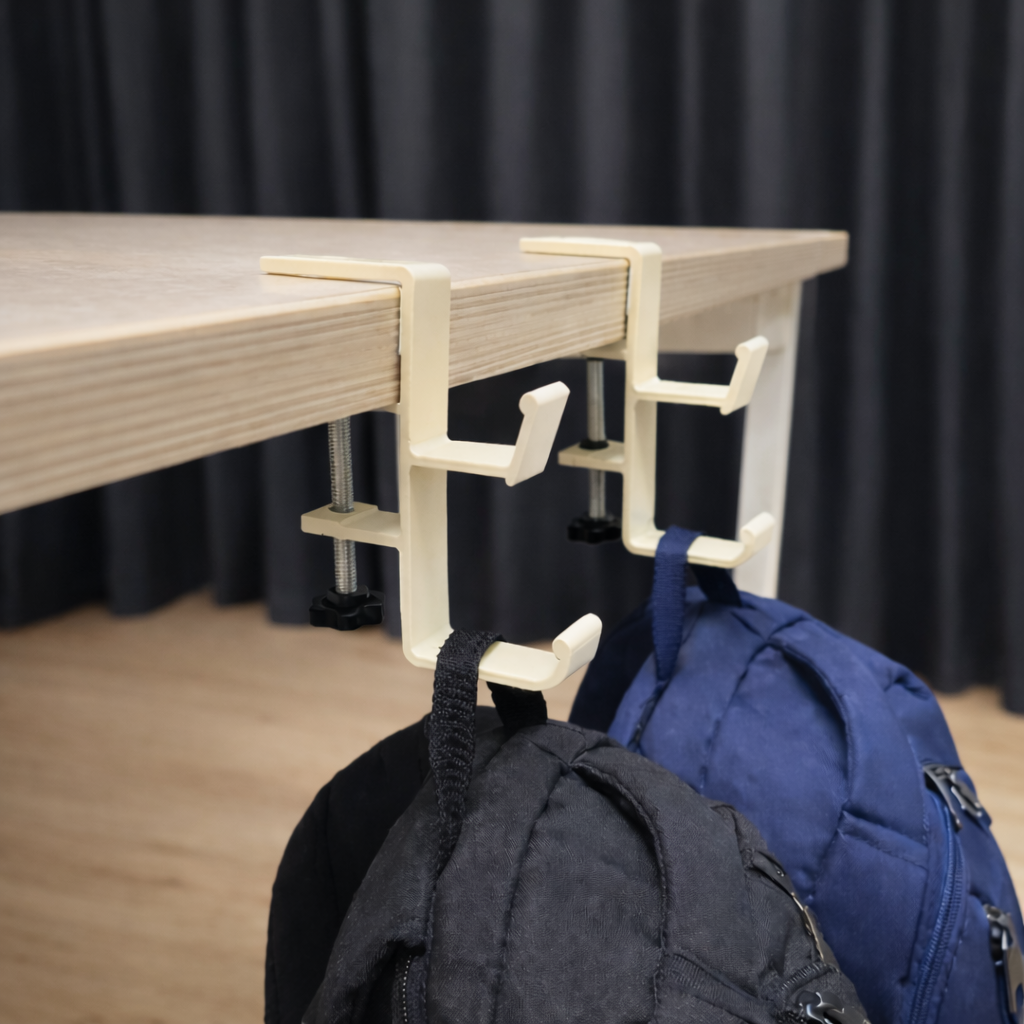 무아랑 간편설치 강력고정 후크형 가방걸이, 2개, 밀크화이트 8,200원