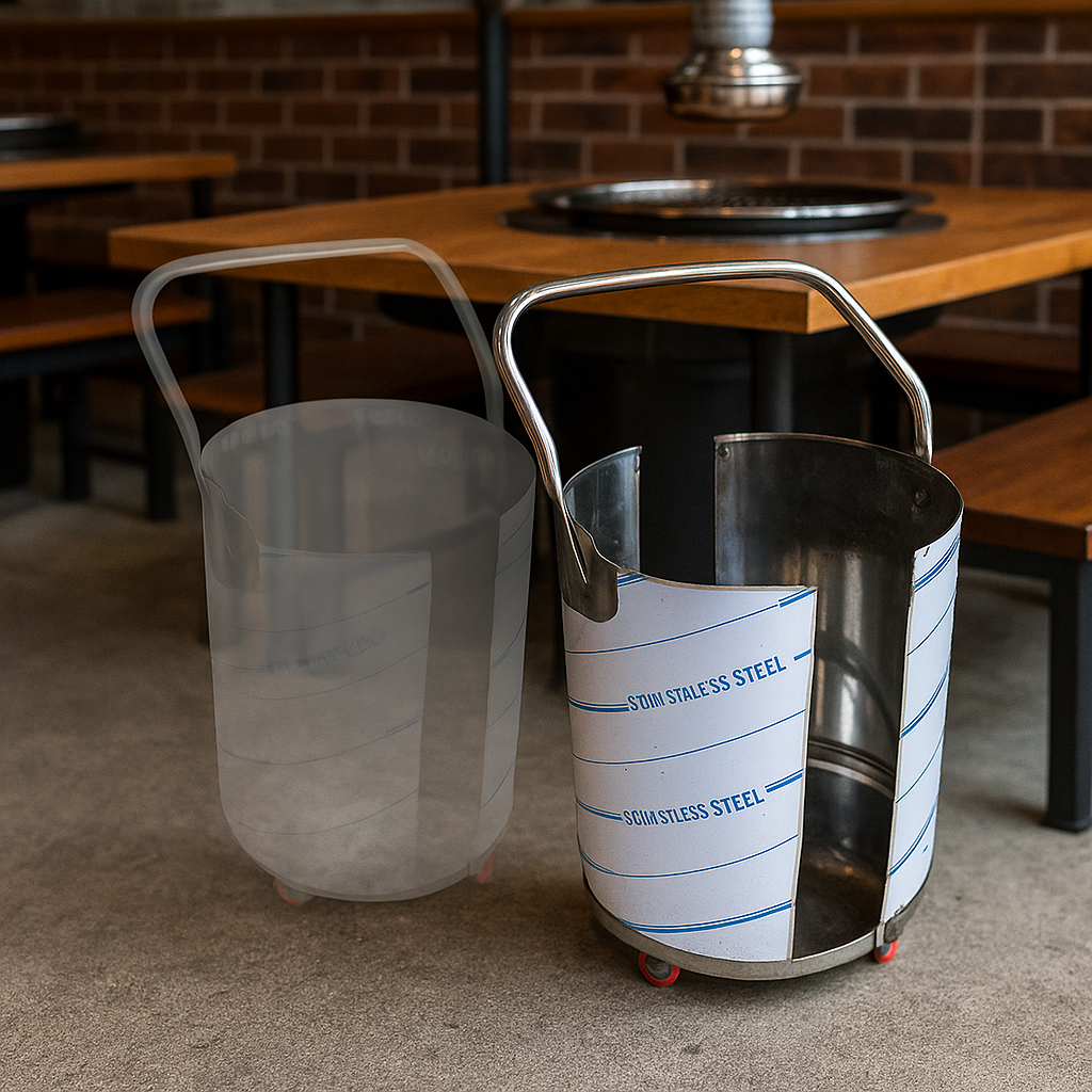 능산로스타 고깃집 이동식 원형 석쇠 보관함 130,000원