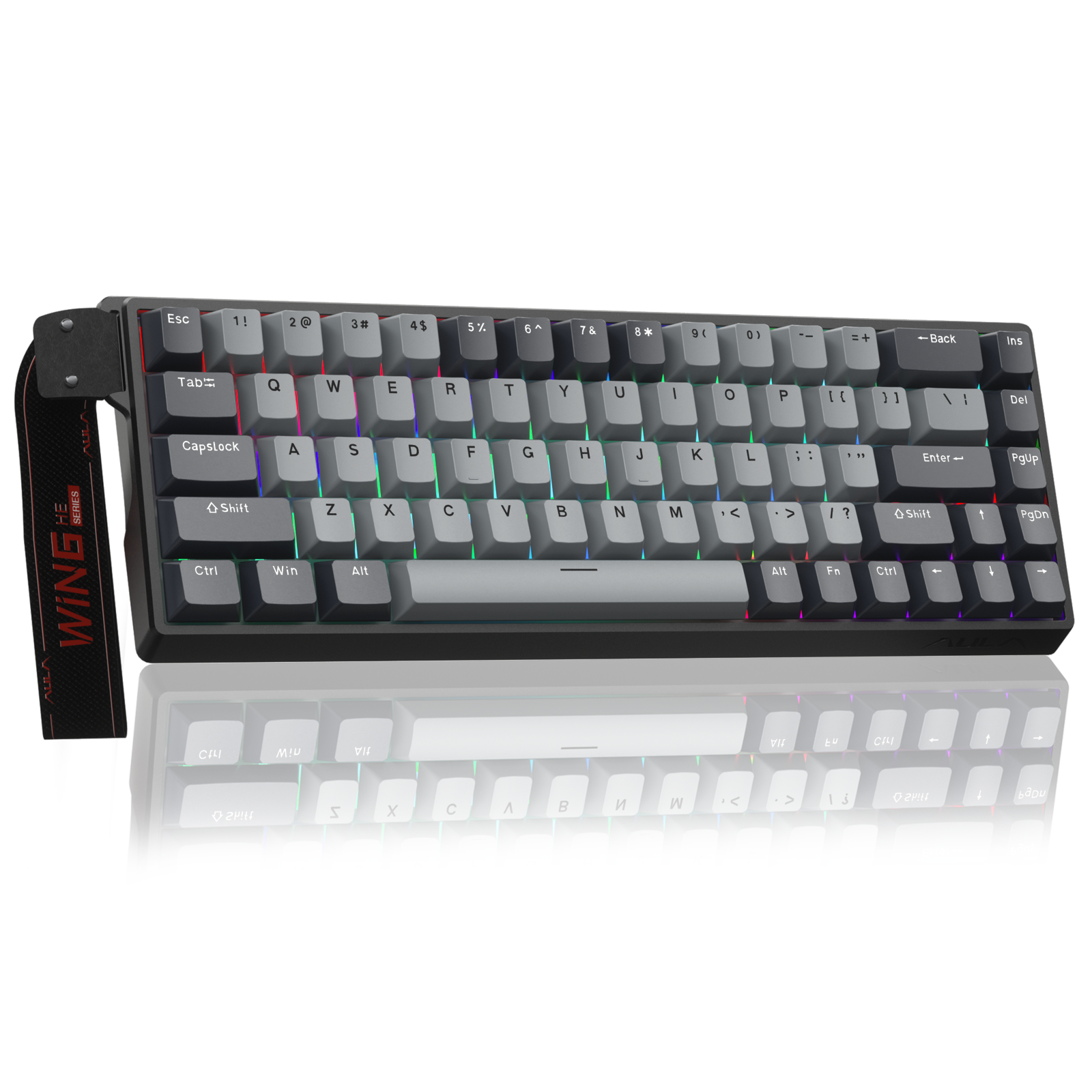 AULA WIN 68HE PRO MAX 마그네틱 축 게이밍 키보드 유선, RGB Wired, WIN 68HE PRO dark+light gray 56,600원