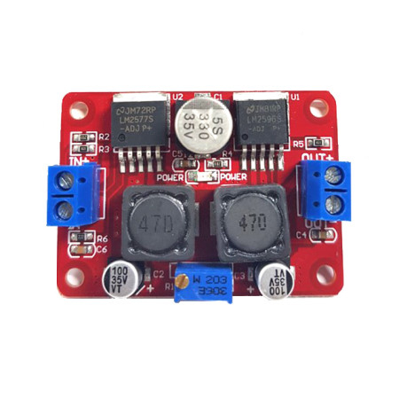 아두이노 DC-DC BUCK BOOST II LM2577 LM2596 스텝업 스텝다운 자동 변환 모듈 승강압 벅부스터 자동컨버터, 1개 5,000원