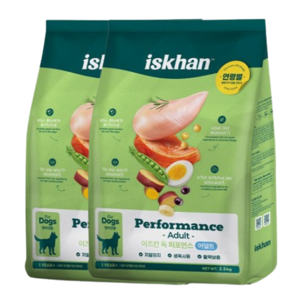 이즈칸 독 퍼포먼스 어덜트, 2.5kg, 2개 55,400원
