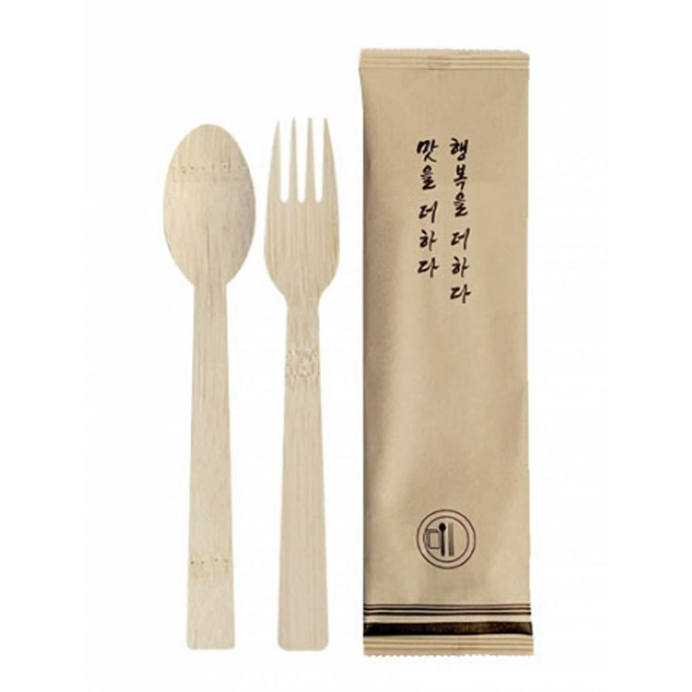 담은 대나무 숟가락 포크 2종 세트 그래픽포장 500개 218,000원