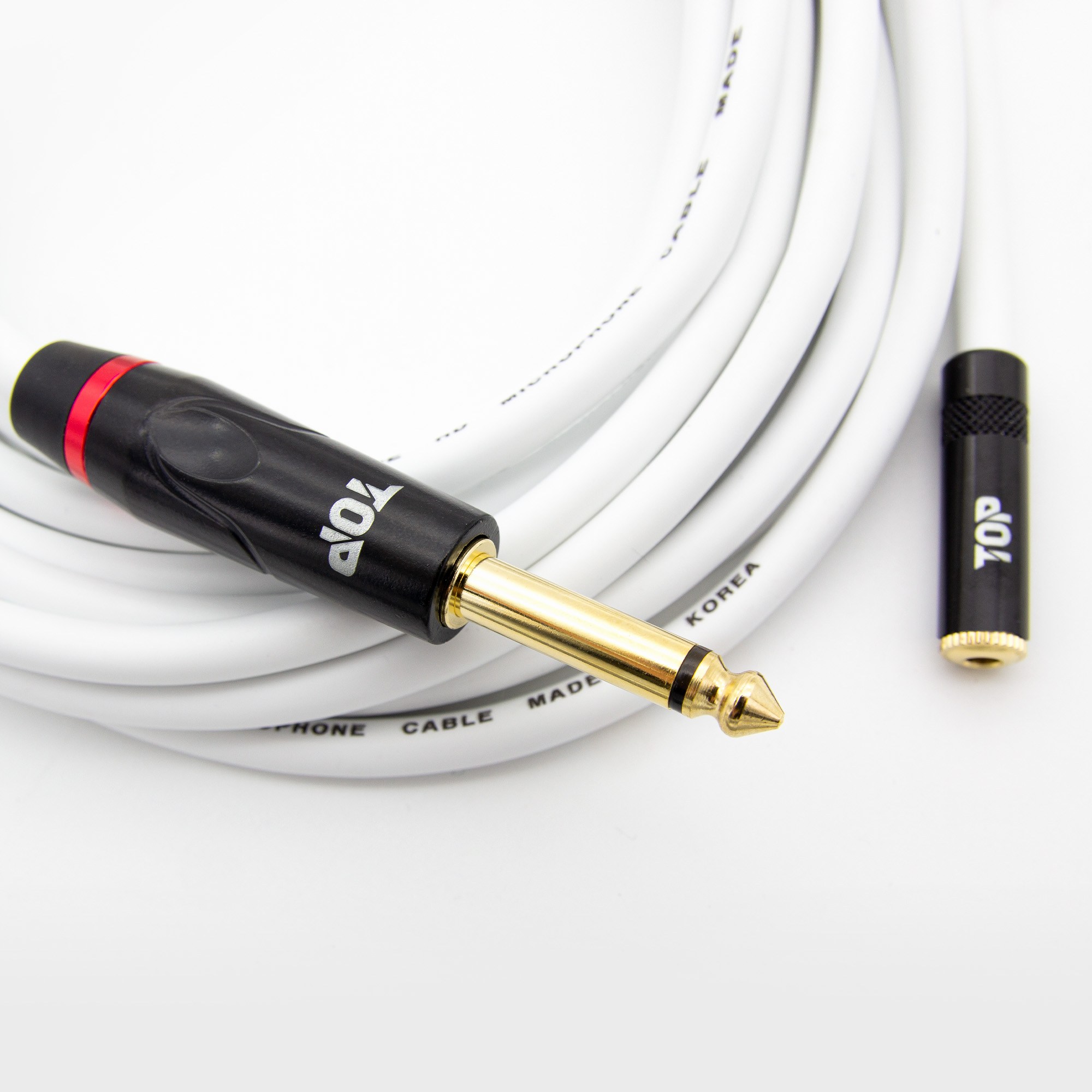 HDTOP 국산 제작 3.5 스테레오 암 to 5.5 모노 케이블 화이트 15M HT-TP931, 1개 50,000원