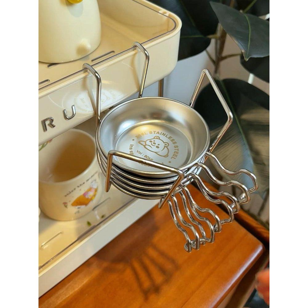 즉석떡볶이 앞접시 캠핑 그릇 귀여운 스테인레스 손잡이 경량 소스그릇 다기능 조미료, 접시 2개 23,400원