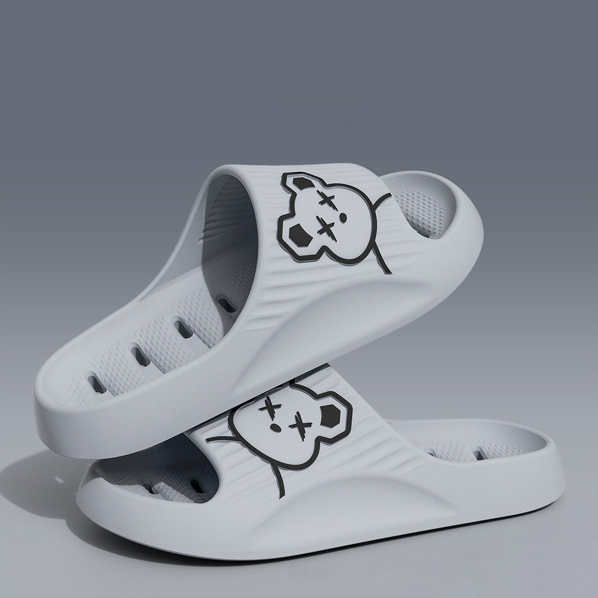 도림 엑스곰돌이 미끄럼방지 고급 EVA 욕실화, 그레이, 1개 9,900원