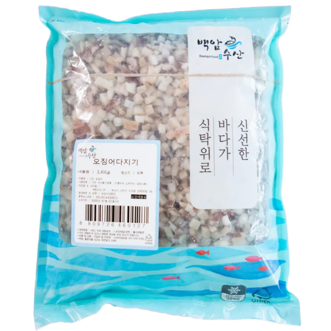 미다지 국밥용 볶음용 부침용 간편조리 업소용 대용량 오징어 다지기 9.6kg, 1박스, 9.6kg 105,000원