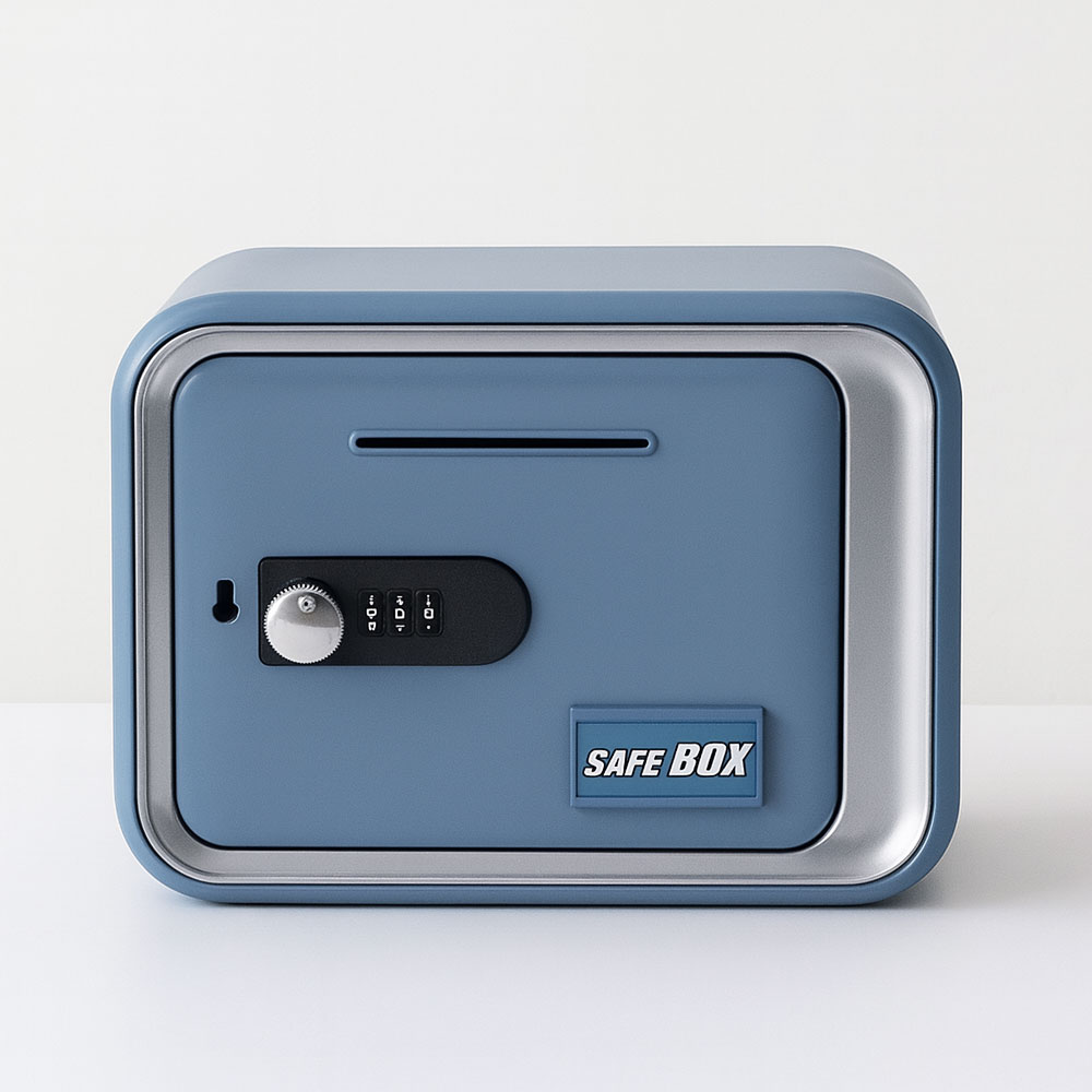 사각 미니금고 지폐 디지털 비밀번호 저금통, 네모 저금통-블루 28,700원