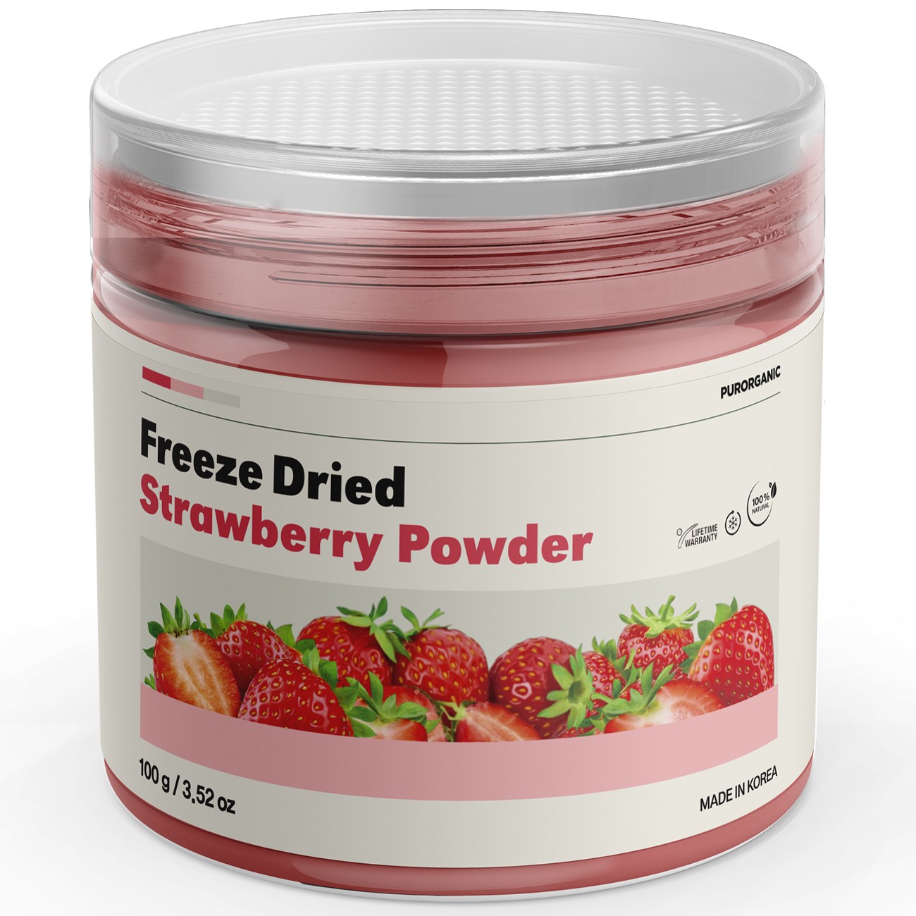 푸로가닉 동결건조 국산 딸기분말, 100g, 1개 17,760원