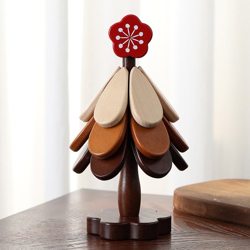 [봄맞이 인테리어 한정특가] 케이연 원목 냄비받침 컵받침, 크리스마스 트리 인테리어 성탄절장식 연말파티, 선물상자포장, 1개, 꽃님 22,900원