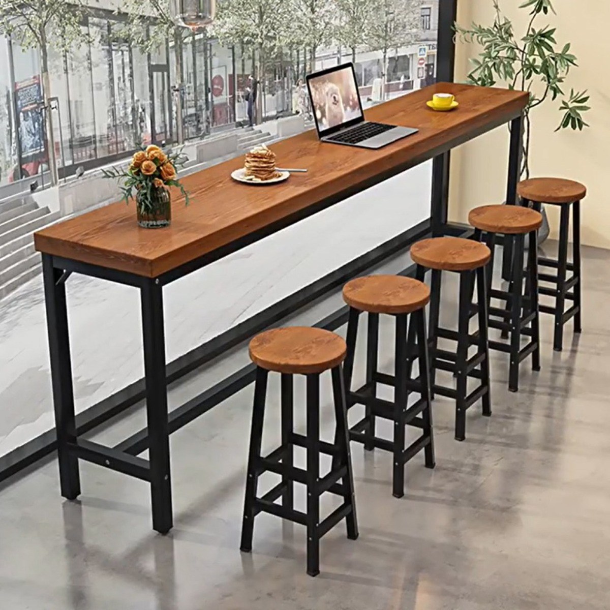 우브로 우드 홈바 테이블 바테이블 아일랜드 높은 미니 식탁 의자포함 1200 1800 2000 199,000원