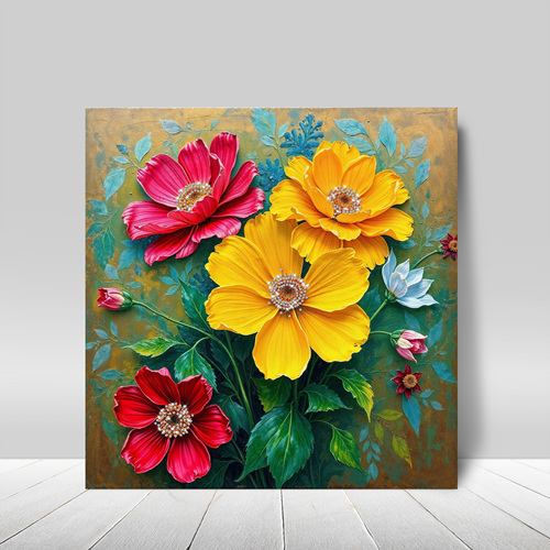 [피앤피몰] 신제품_ 보석 해바라기 액자 풍수지리인테리어 돈들어오는 그림 89,000원