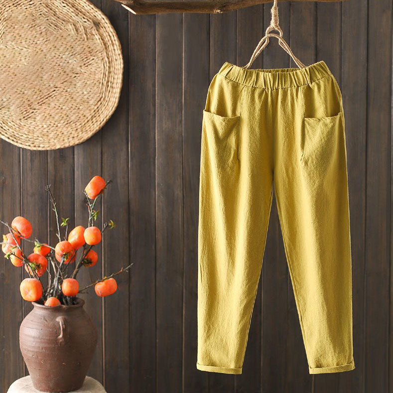 여성 빈티지 배기 팬츠 세미캐주얼 코디 시원 면 소재 봄 여름철 빈티지 스타일 모던 루즈핏 편안함 개량 한복 긴바지 13,300원