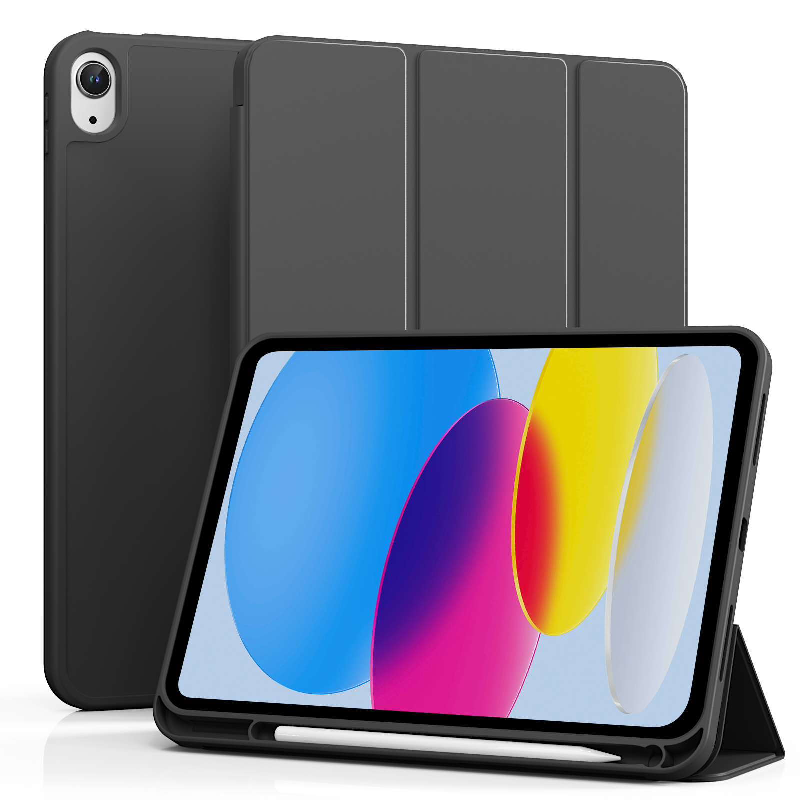 AOUB iPad 보호 케이스, 펜 슬롯이 있는,전체 커버리지, 낙하 방지 및 굽힘 방지, 정밀한 구멍 위치, 지능형 절전 및 깨우기 17,150원