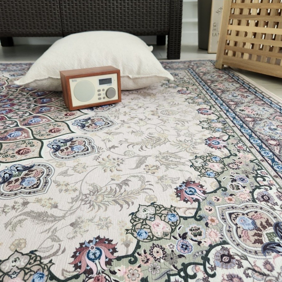 페르시안 앤티크 소품 북유럽 스타일 러그 워셔블 사계절 단모 다용도 카페트 사각형 원형 대형 소형 0.5평 1평 2평 1.5평 원형, 현재가 49,000원