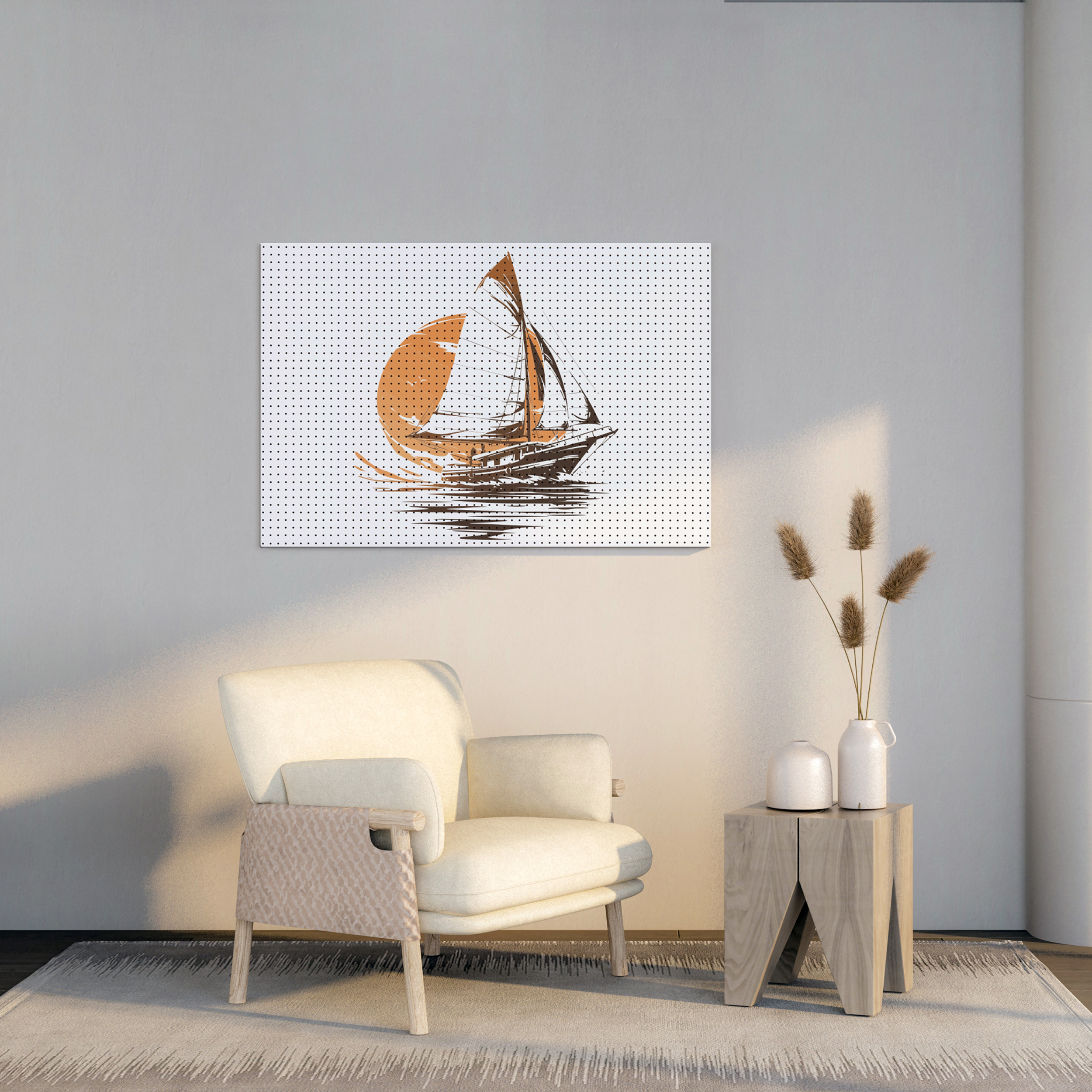 타공판닷컴 UV 프린팅 타공판 600 x 900 mm, 출항의 낭만, 1개 57,860원