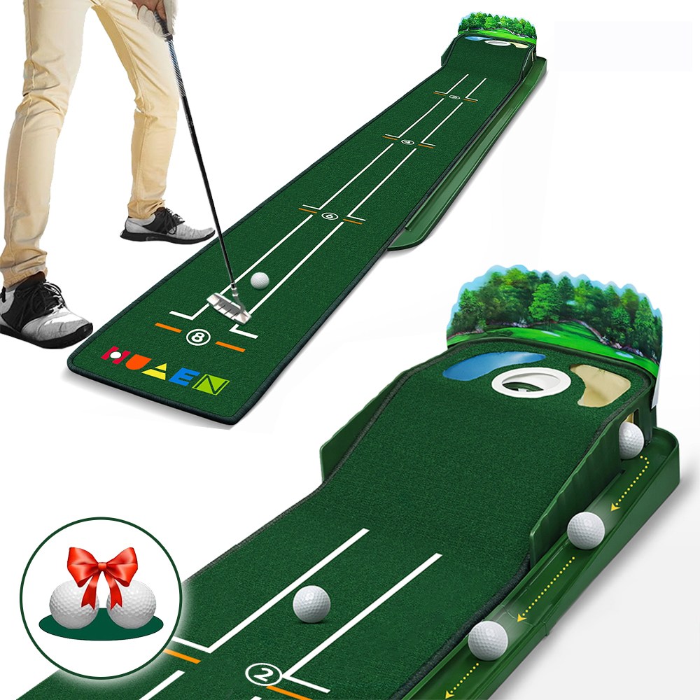 KLIFE 골프 퍼팅연습기 무소음 자동리턴 실내 연습 매트 스윙 퍼팅매트 볼가림막 66,800원