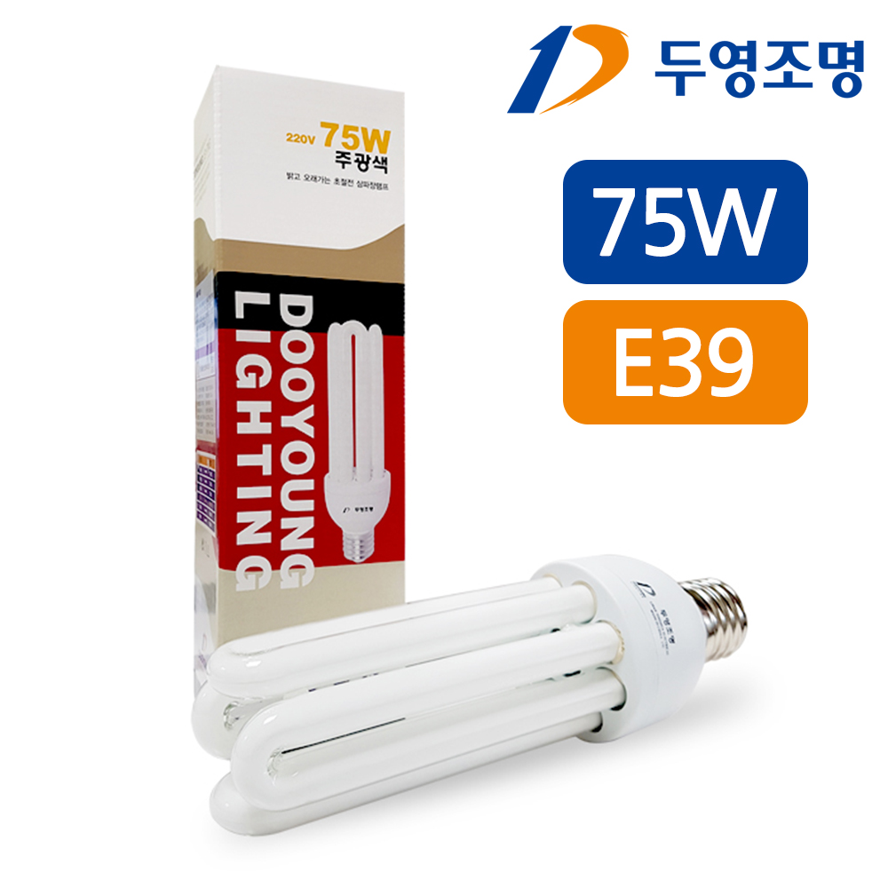 두영조명 EL 삼파장전구 75W 주광색 전구색 E39 7,800원