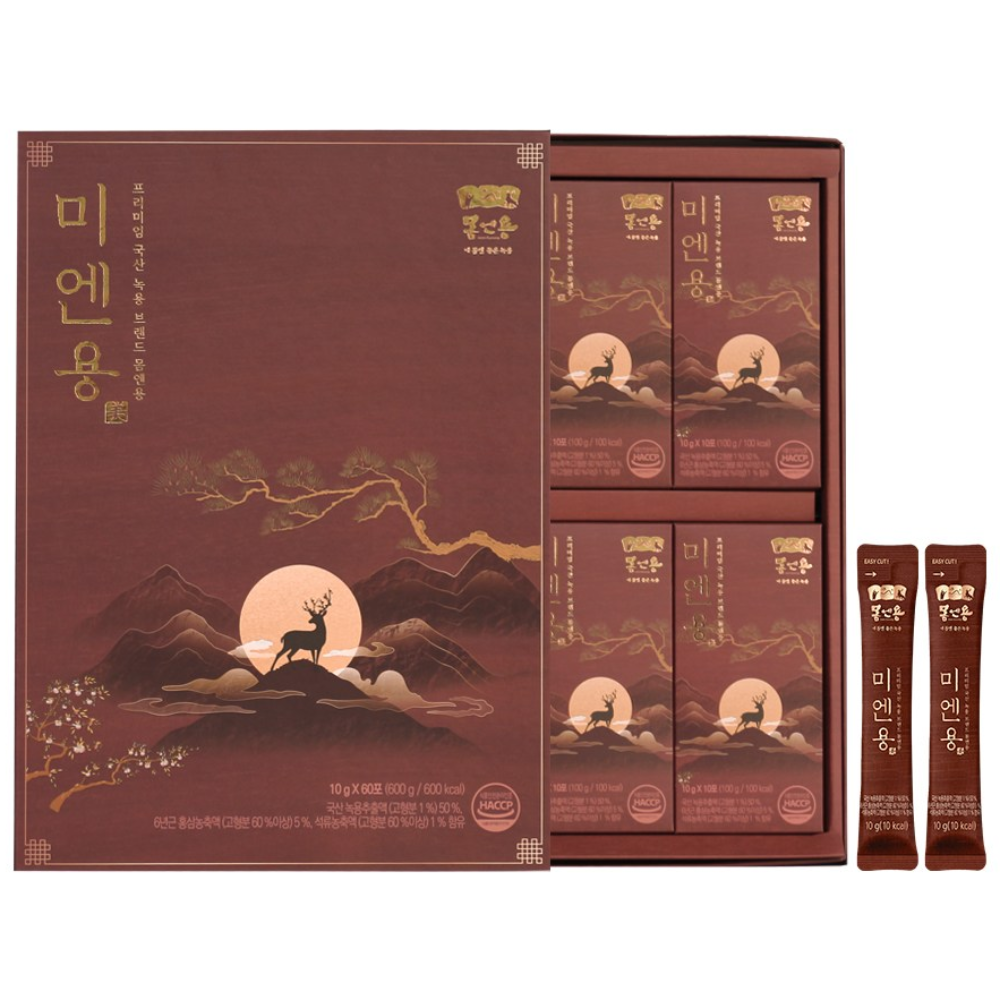 [몸엔용] 여성을 위한 석류 품은 녹용 미엔용 10g x 60포, 1세트, 단품 377,490원