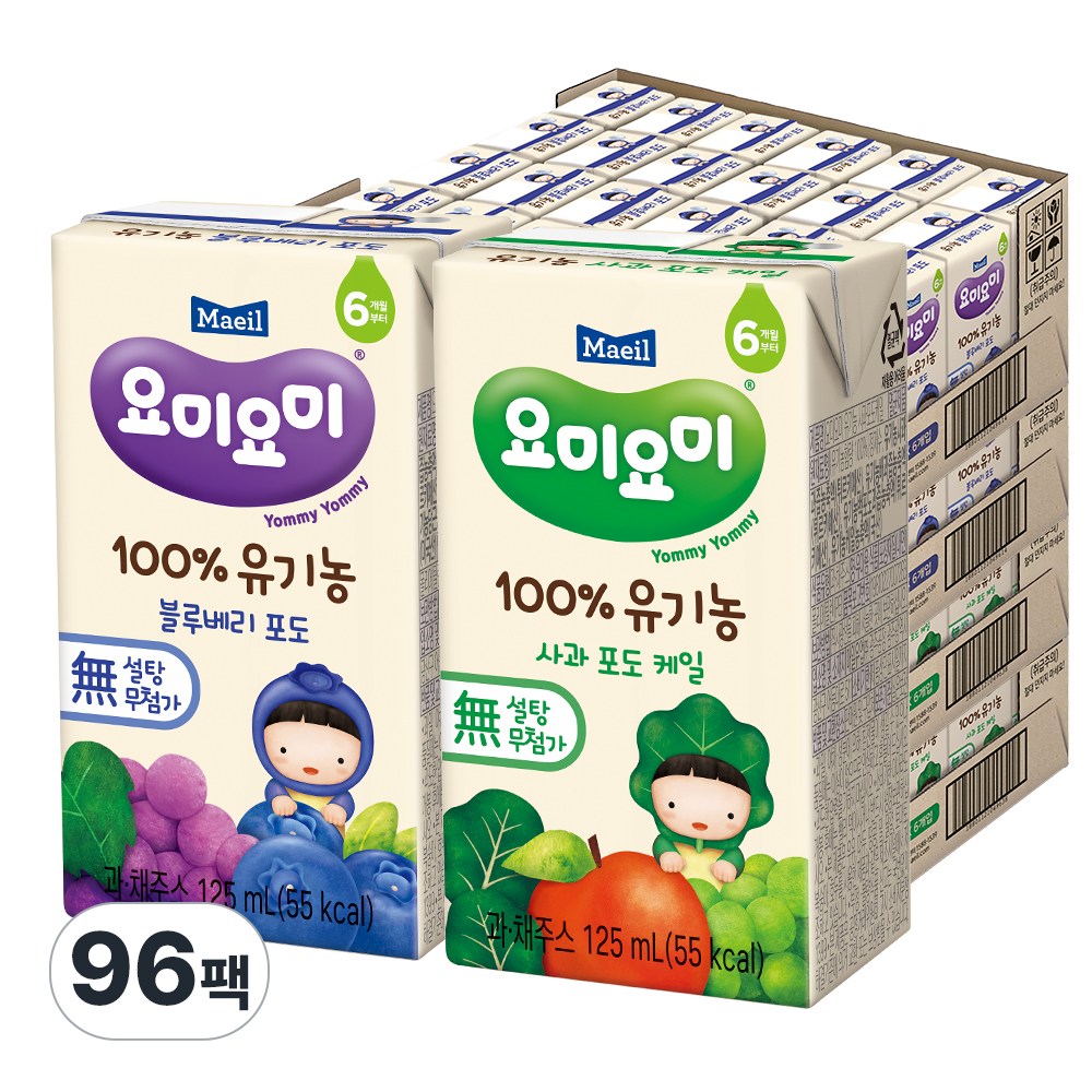 맘마밀 요미요미 유기농주스 모음전 옵션 택1 58,000원