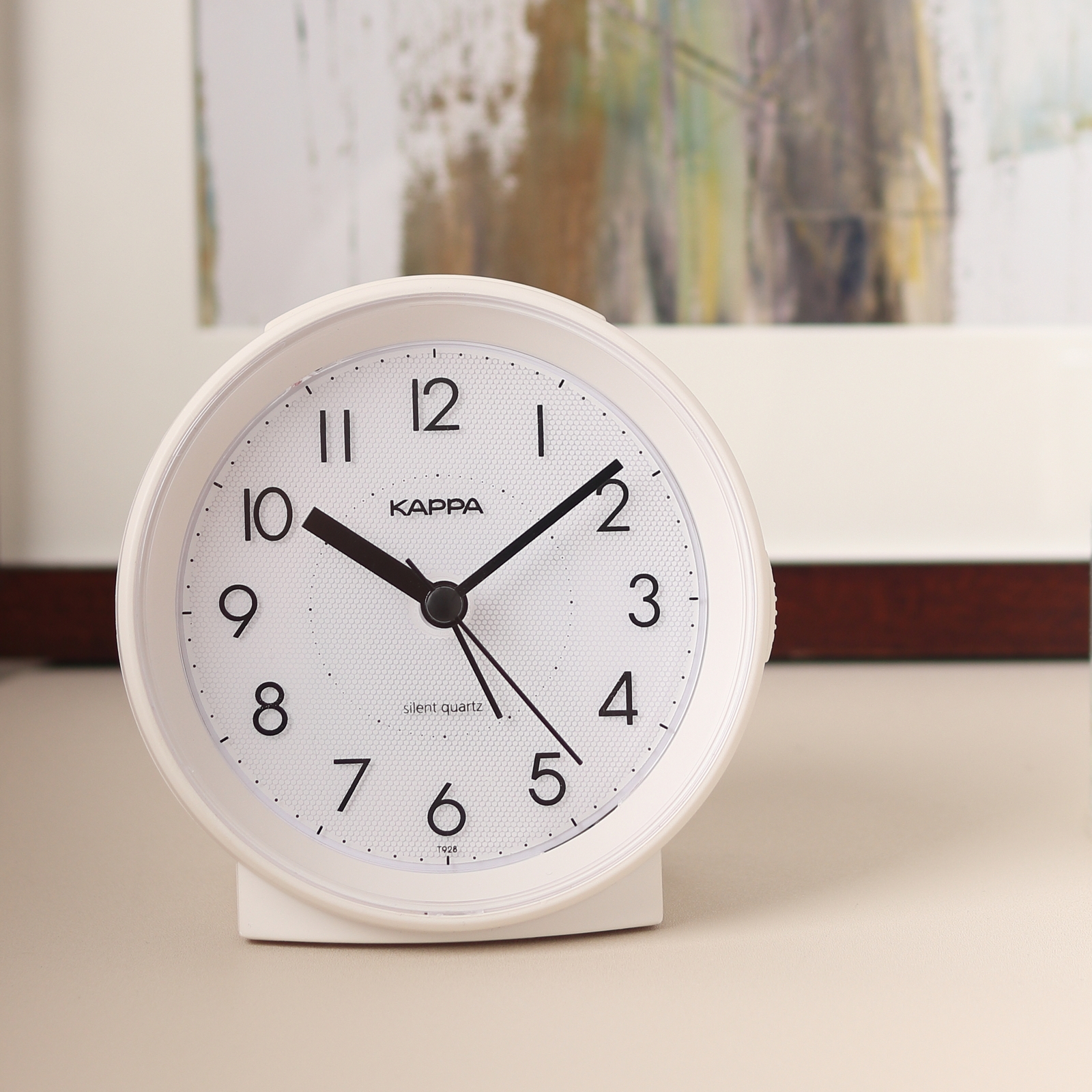 KAPPA 피아노 멜로디 알람 무소음 탁상시계 T928, 크림화이트 19,900원
