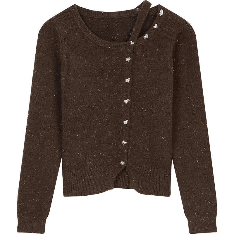 ELFSACK 여성 레드 레트로 스파클링 행잉넥 니트 44,820원