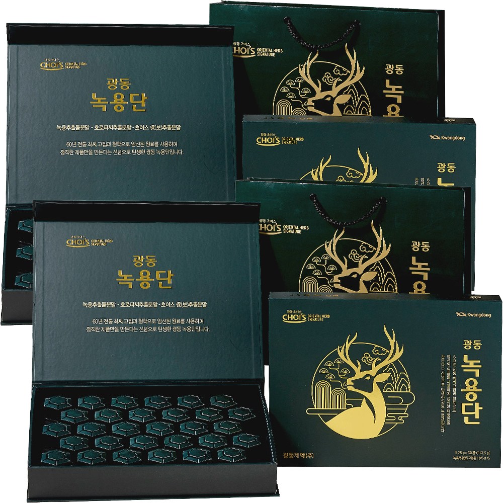 광동제약 녹용단 30환 + 쇼핑백, 112.5g, 2세트 106,000원
