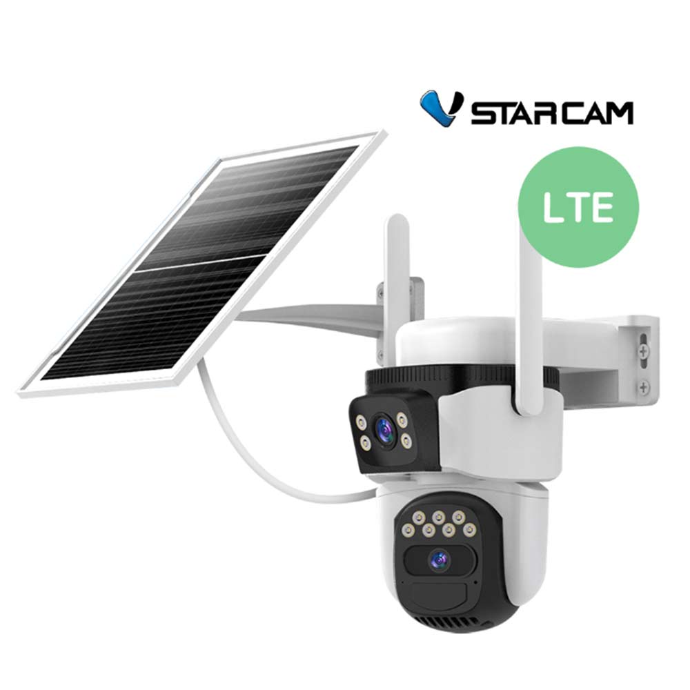 브이스타캠 LTE 5G 유심 지원 듀얼랜즈 실외용 가정용 CCTV 무선 IP카메라 충전 태양광패널 포함 무료클라우드 V400GD, 1개 229,000원