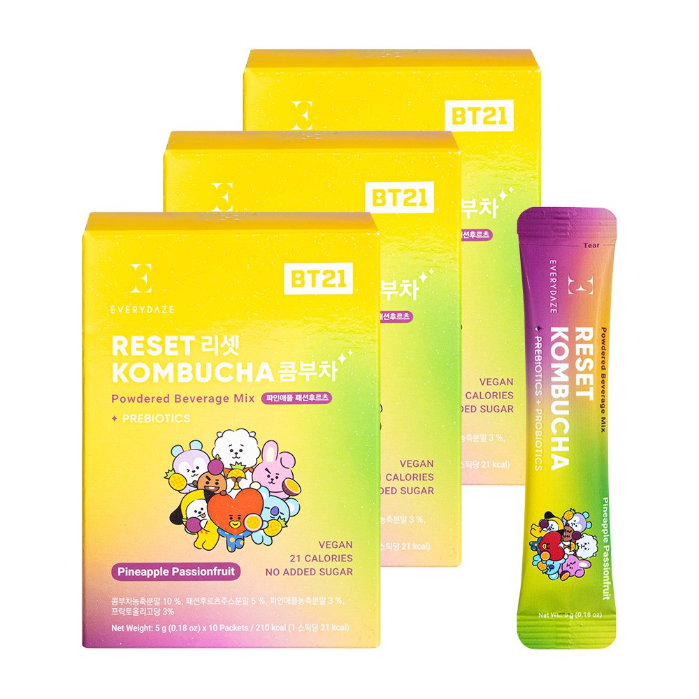 에브리데이즈 리셋 콤부차 파인애플패션후르츠, 5g, 30개 17,550원