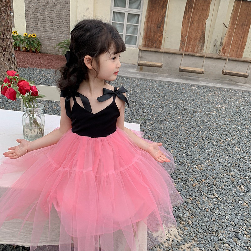 마이슈마켓 유아 아동 블랙핑크샤원피스 여아 바캉스룩 여름 나시 민소매 원피스 24,900원