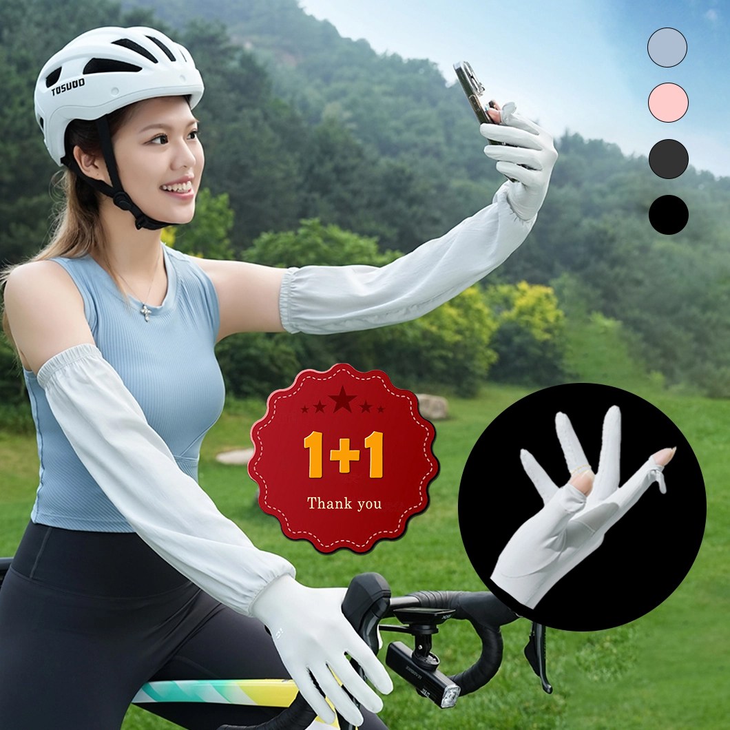 1+1 썸머실크 햇빛차단 uv 여성 자외선 장갑 골프 라이딩 쿨토시 아이스 팔토시 16,500원