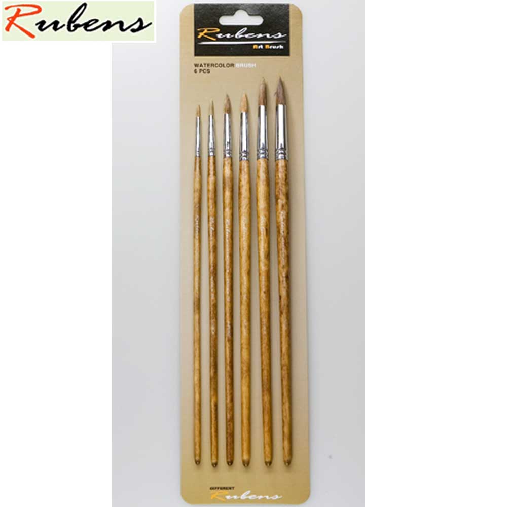 루벤스 최고급 천연모 수채화붓 710R 6본세트 24,800원