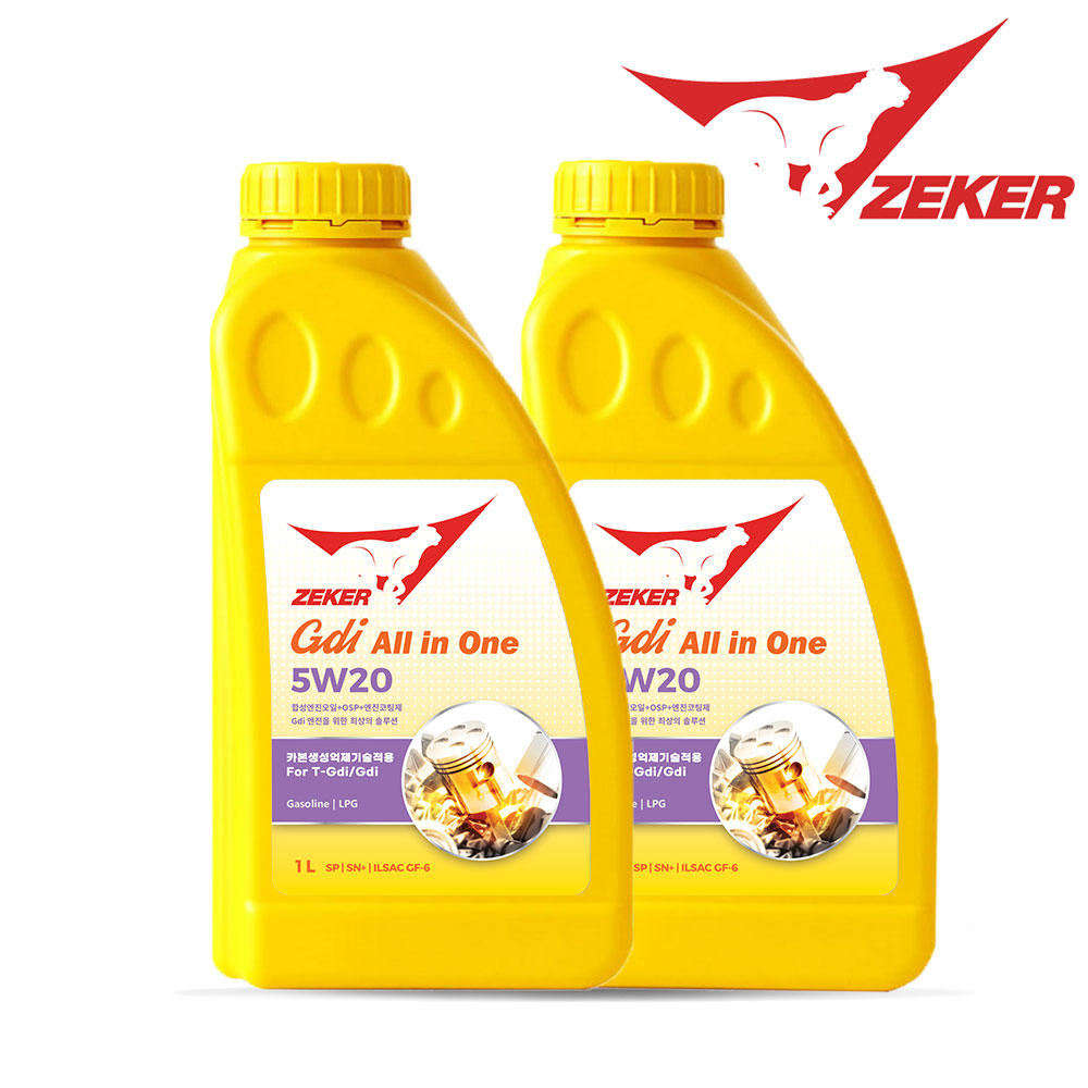 제커 GDI 올인원 5W20 SP SN+ GDI 가솔린, LPG 엔진오일 무료배송, 2개, 1L 30,000원