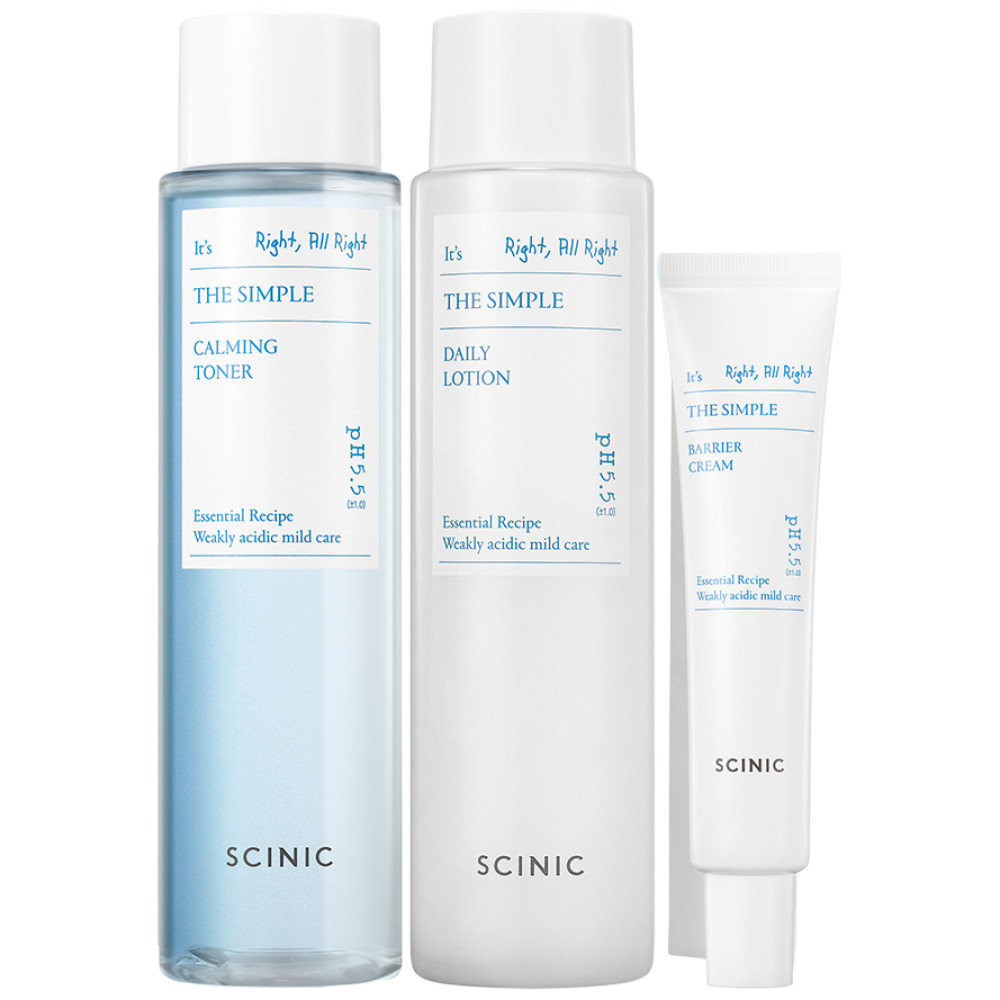싸이닉 더 심플 기초 3종(토너+크림+로션), 1세트 21,900원