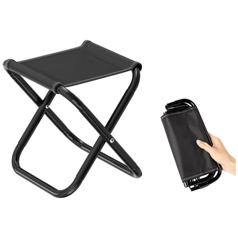 1+1세트 휴대용 접이식 의자 캠핑 의자 항공 알루미늄 의자 등산용 초경량 의자, 블랙 18,120원