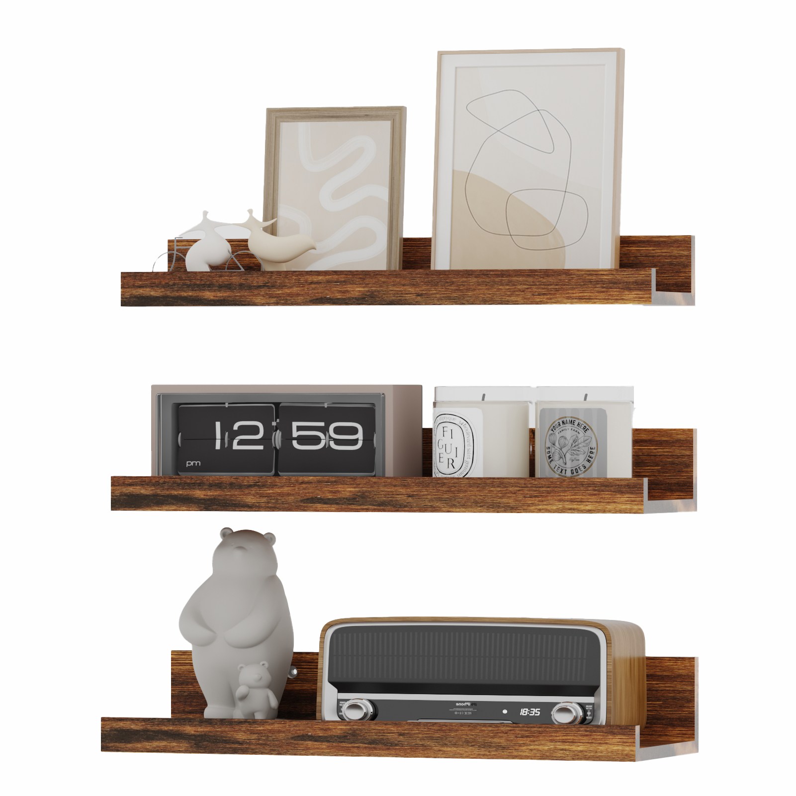 Olivet 벽걸이 수납 선반, 원목 벽걸이형 다용도 수납 선반 19,420원