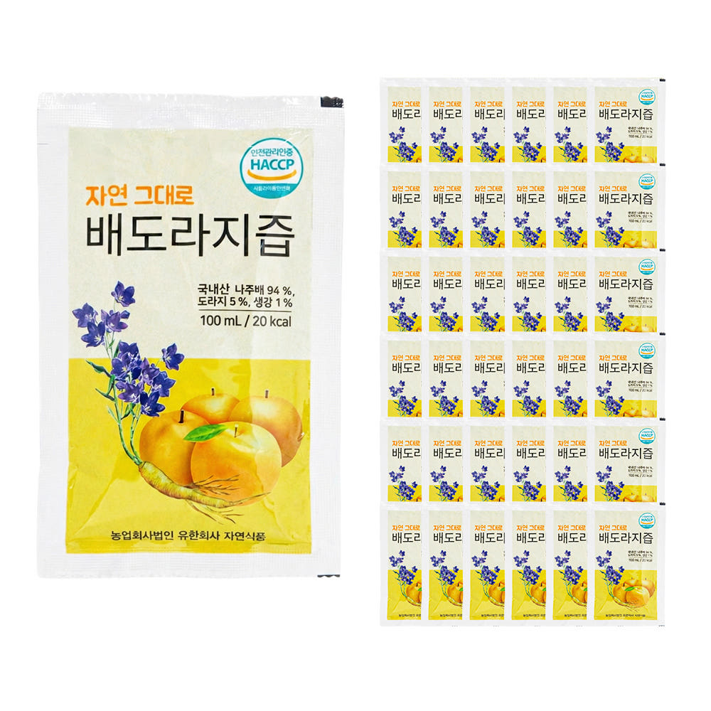 자연식품 자연 그대로 배도라지즙, 100ml, 100개 37,900원