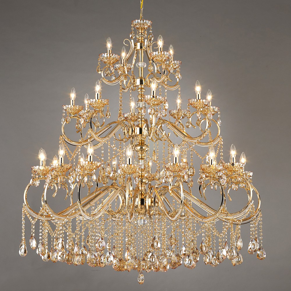 와우조명 트리톤3단28등 호텔로비 카페 레스토랑 샹들리에 조명 크리스탈샹들리에 전구별도 1,390,000원