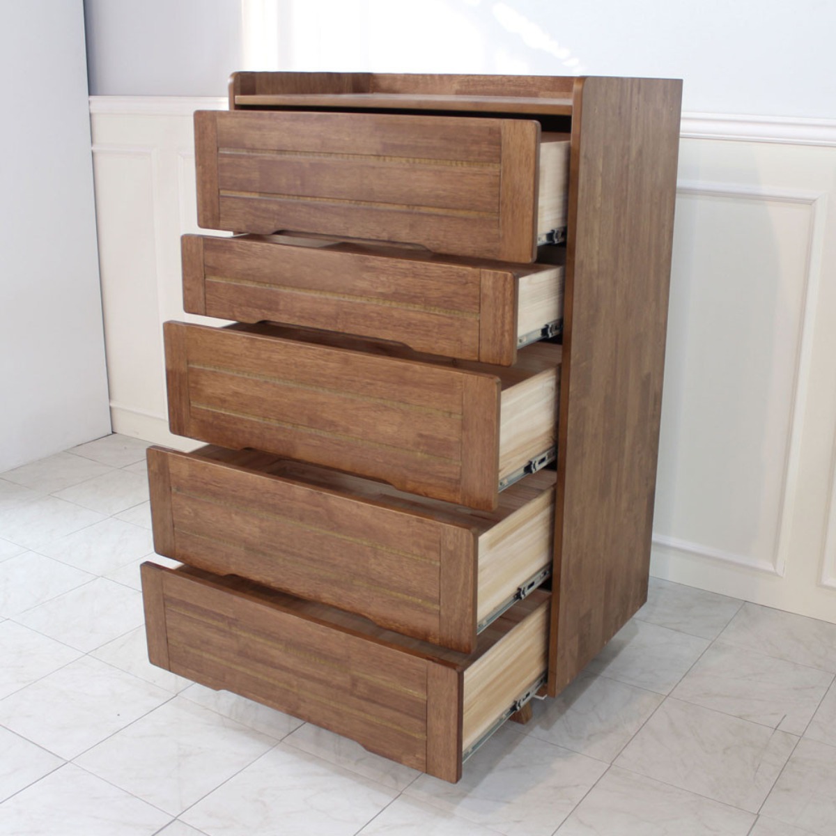 리퍼 원목 소피아 5단 서랍장 800 수납장 월넛, 월넛 319,000원