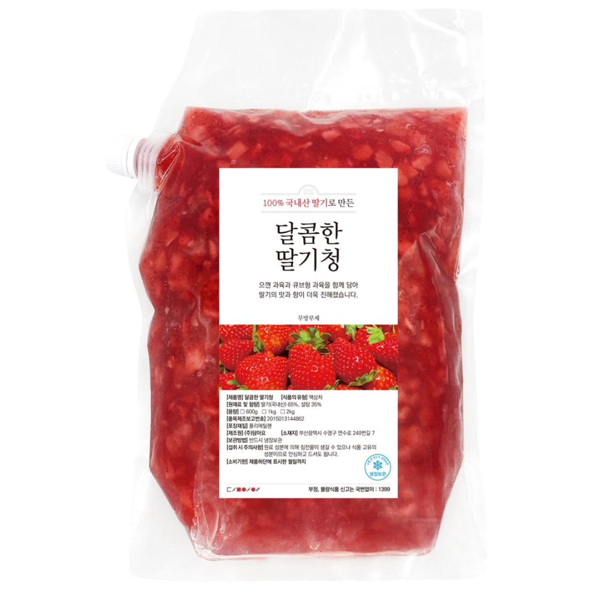 담아요 수제 달콤한 딸기청, 1개, 1개입, 1kg 21,900원