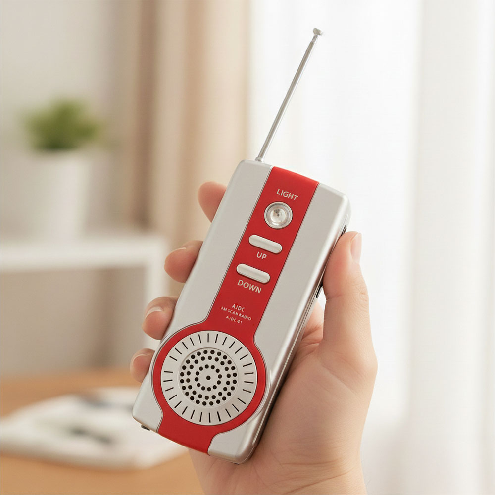 안전닷컴 재난 휴대용 FM 미니 라디오 KC인증 11,900원