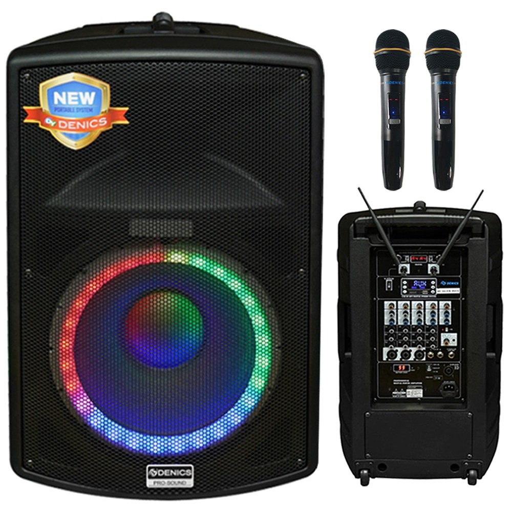 휴대용 블루투스 스피커 DY-305NW PLUS RGB 칼라조명 연출 무선마이크2개 포함 충전식, DYSM 1,320,000원