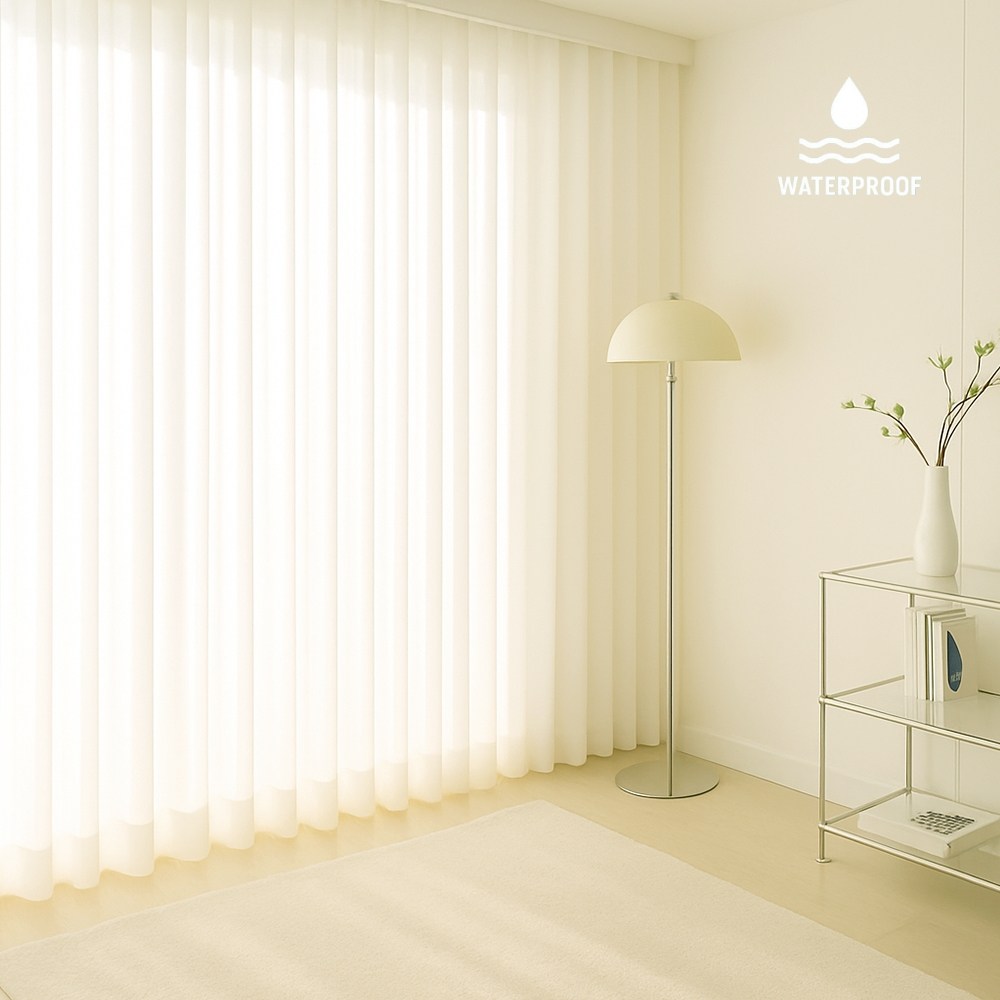 [쉬폰커튼] 린넨 나비주름 차르르 발수 형상기억 맞춤 도톰 쉬폰커튼 145,500원