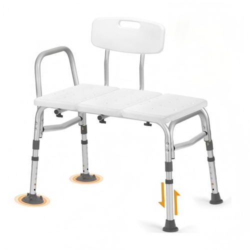 Mosashoe 목욕의자 미끄럼방지 노인 목욕의자 넓은 면적 높이조절 욕실의자, 1개, 화이트 73,800원