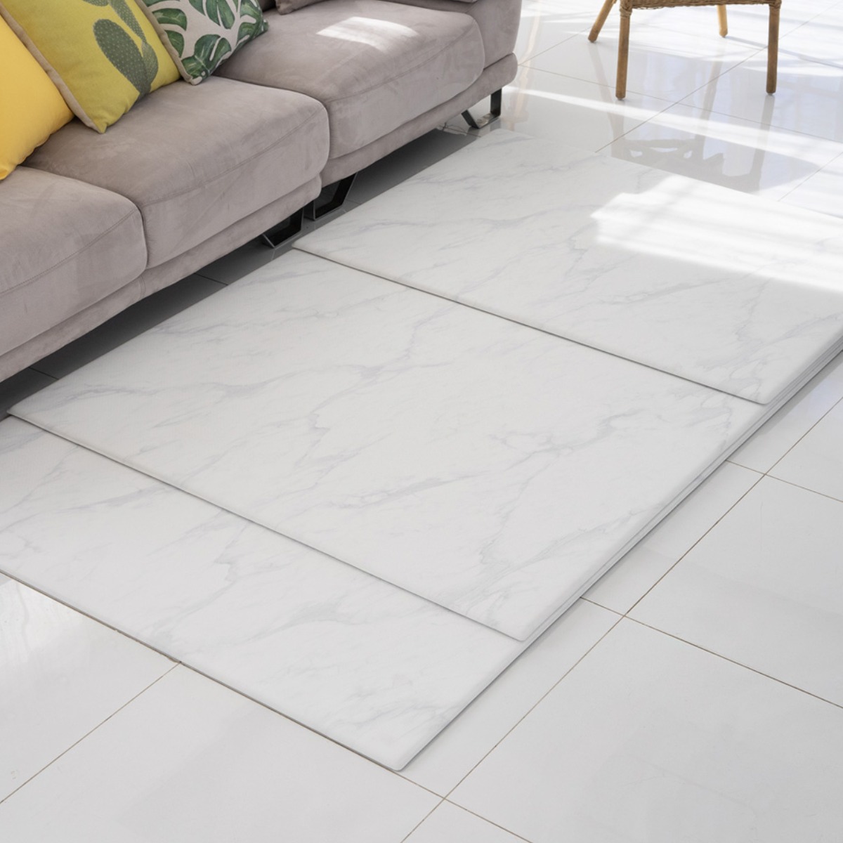 휴팡 디럭스 고탄성 두께 15mm PVC 양면 놀이방매트 유아 어린이 아이방 거실 바닥 쿠션매트, 퓨어 마블 92,650원