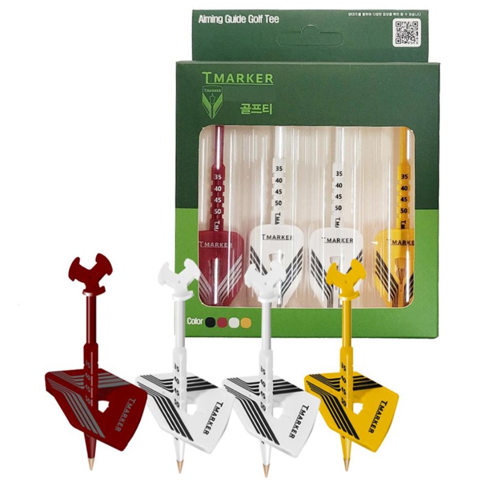 TMARKER 에이밍 높이조절 우레탄 눈금 골프 티 꽂이 3색상 4개 1세트 NT300, 4개 19,500원
