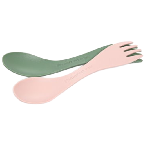 [LIGHT MY FIRE] 스포크 리틀 바이오 아동 캠핑 수저 포크 식기, 샌디 그린+더스티 핑크 7,600원