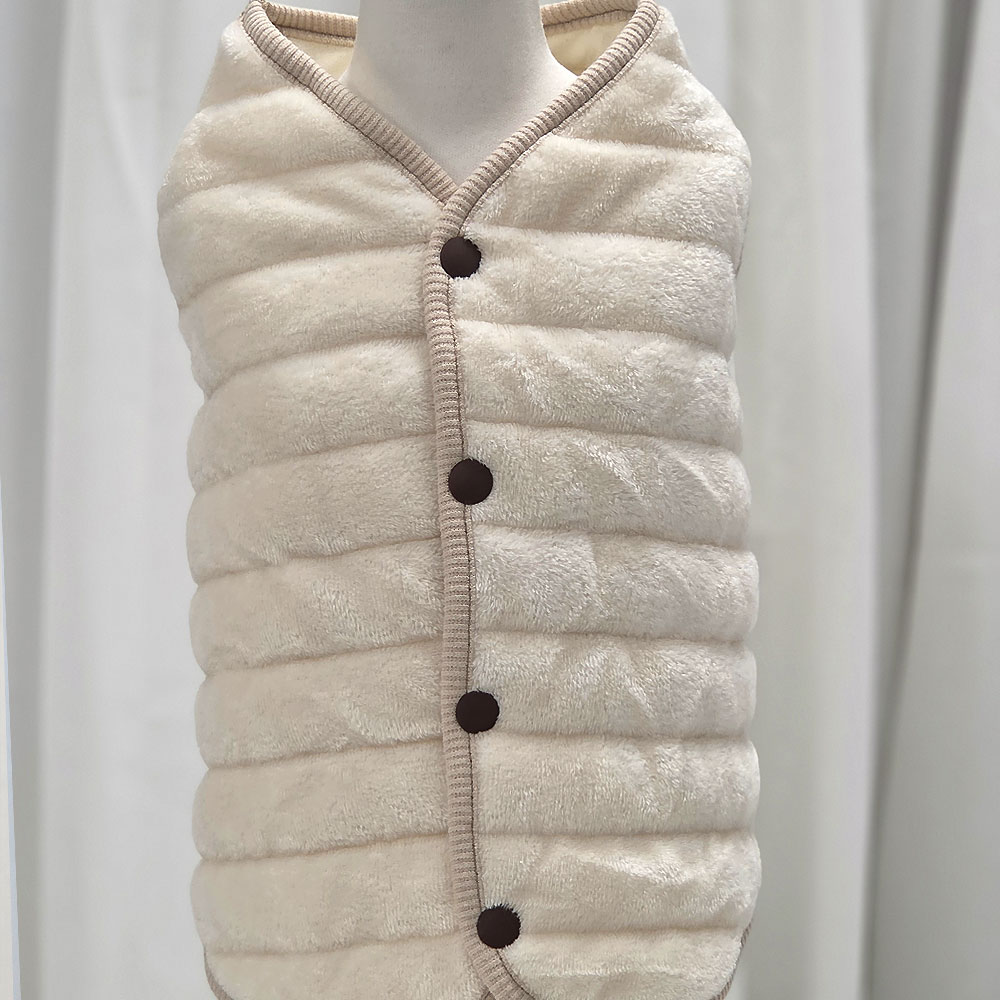 해피앤퍼피 강아지옷 조끼 패딩, 1개, 몽실 ivory 43,900원