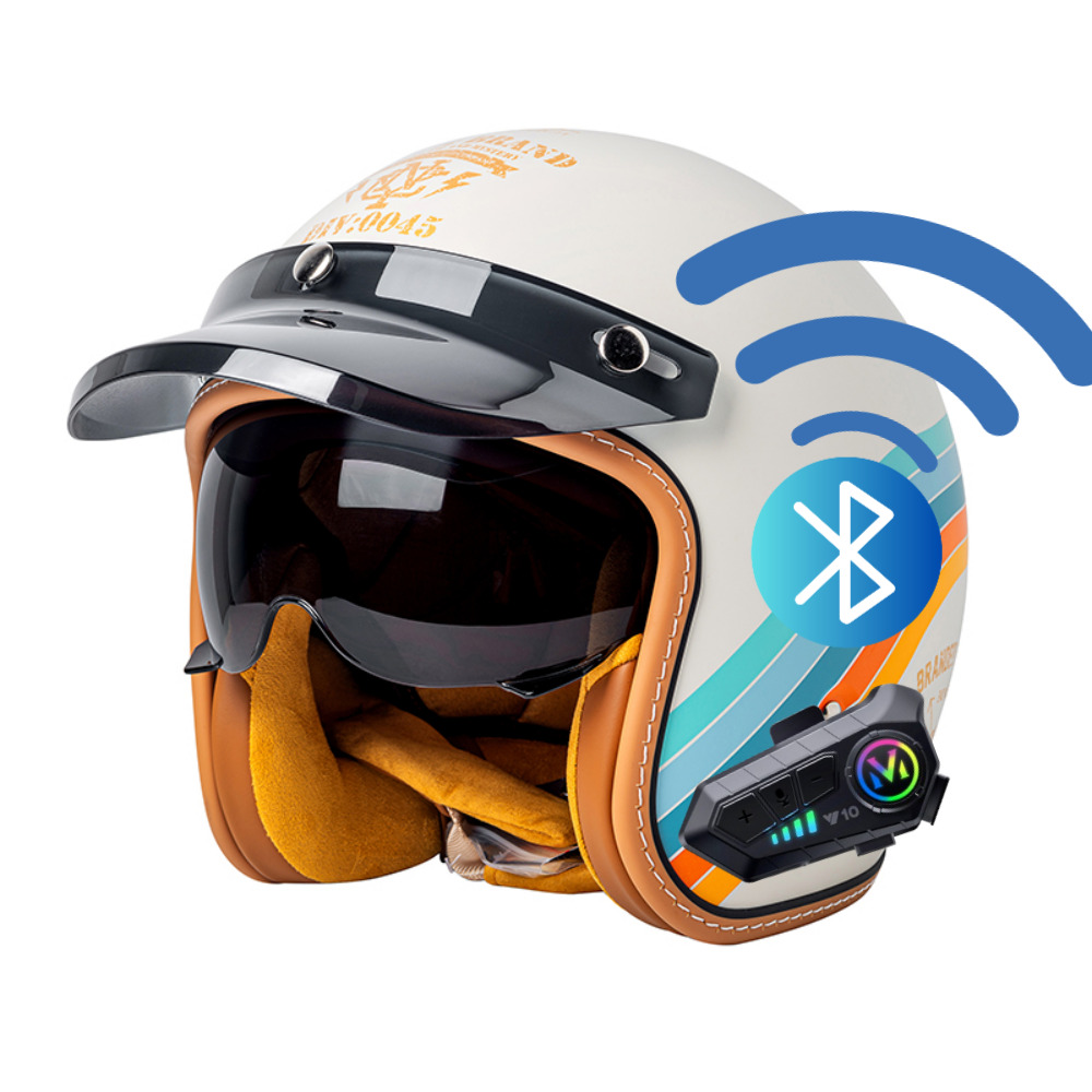 클래식 바이크 헬멧 블루투스 오토바이 레트로 스쿠터 반모 헬멧 106,500원